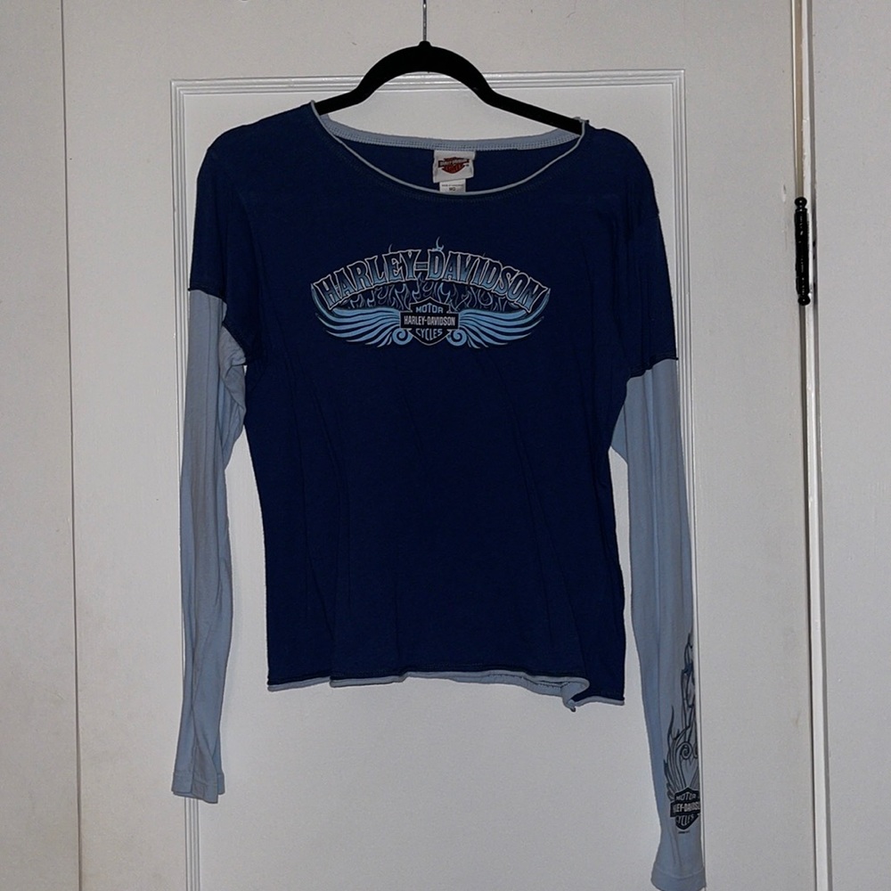 Harley Davidson y2k long sleeve tee shirt